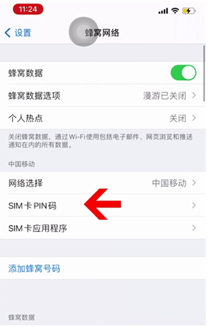 王场镇苹果14维修网分享如何给iPhone14的SIM卡设置密码 